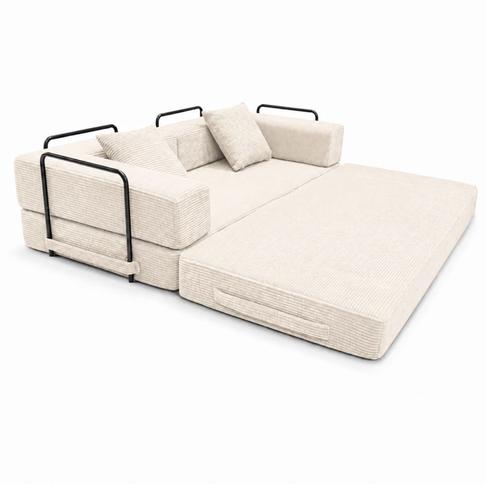 wohnli-moebel-suche-M26188952 Wohnli Möbelsuche - Bodensofa klappbar aus Cordstoff weiß