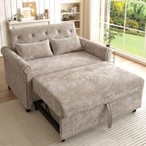 wohnli-moebel-suche-M26188955-1 Schlafsofa 2-Sitzer Chenille braun-grau 3-in-1 170x98 cm 120x82x80cm Stoff Braun Hauss Spole Sofas und Sessel Sofas Modulare Sofas