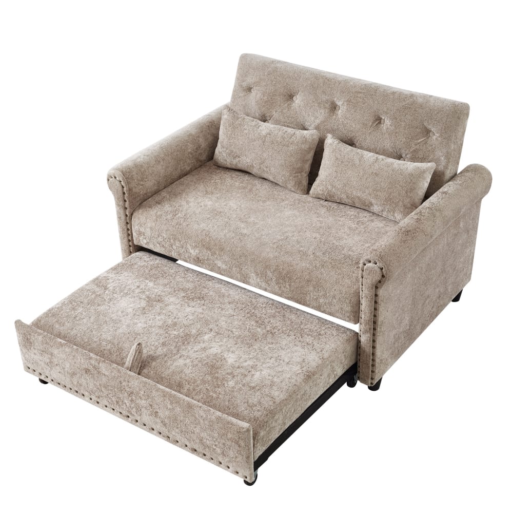 wohnli-moebel-suche-M26188955 Wohnli Möbelsuche - Schlafsofa 2-Sitzer Chenille braun-grau 3-in-1 170x98 cm