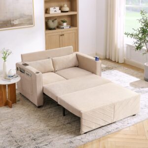 wohnli-moebel-suche-M26188959-1 Schlafsofa 2-Sitzer aus Stoff beige 195x134x73 cm 195x73x134cm Stoff Beige Hauss Spole Sofas und Sessel Sofas Modulare Sofas