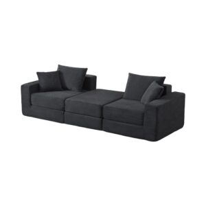 wohnli-moebel-suche-M26188961 Wohnli Möbelsuche - Modulares Sofa aus Cord schwarz mit Armlehnen