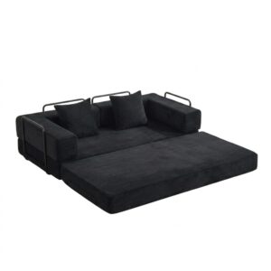 Wohnli Möbelsuche - Klappbares Bodensofa aus Cord mit Schlaffunktion