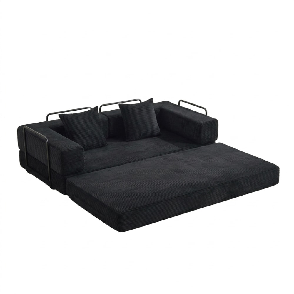 wohnli-moebel-suche-M26188965 Wohnli Möbelsuche - Klappbares Bodensofa aus Cord mit Schlaffunktion
