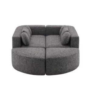 wohnli-moebel-suche-M26188967 Wohnli Möbelsuche - Schlafsofa aus Chenille schwarz mit Schlaffunktion 292x165x68 cm