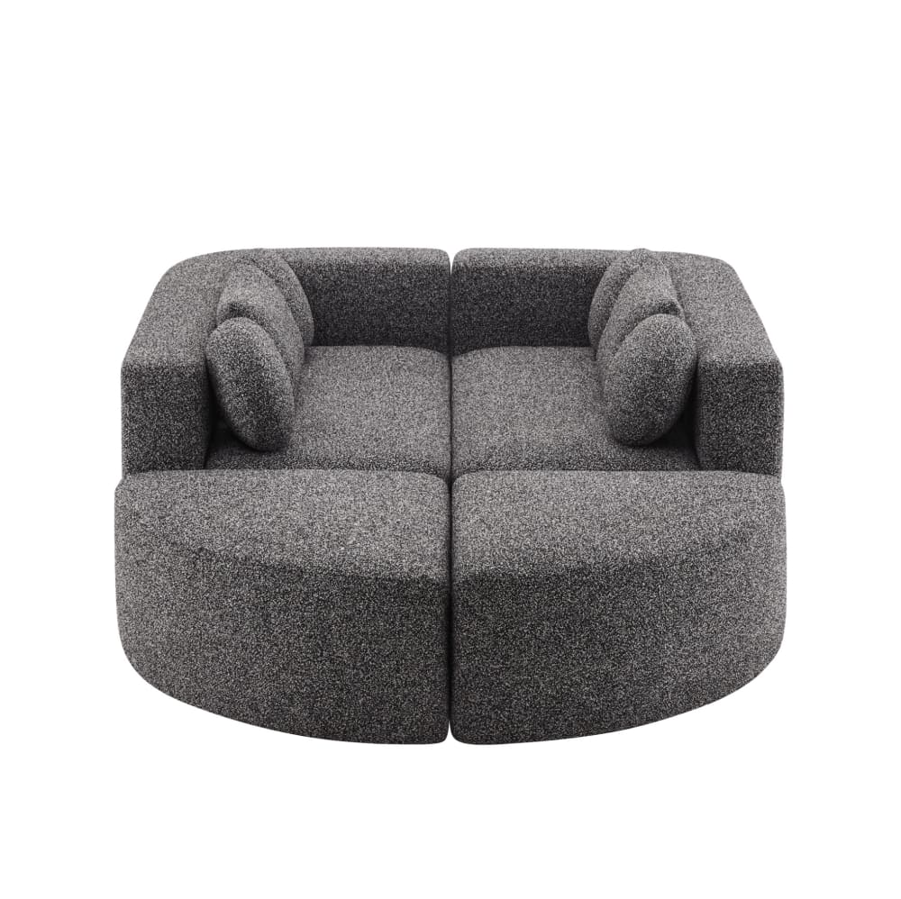 wohnli-moebel-suche-M26188967 Wohnli Möbelsuche - Schlafsofa aus Chenille schwarz mit Schlaffunktion 292x165x68 cm