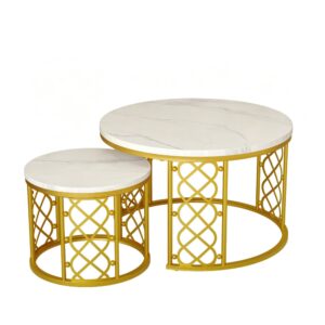Wohnli Möbelsuche - 2er-Set Couchtische mit Marmoroptik
