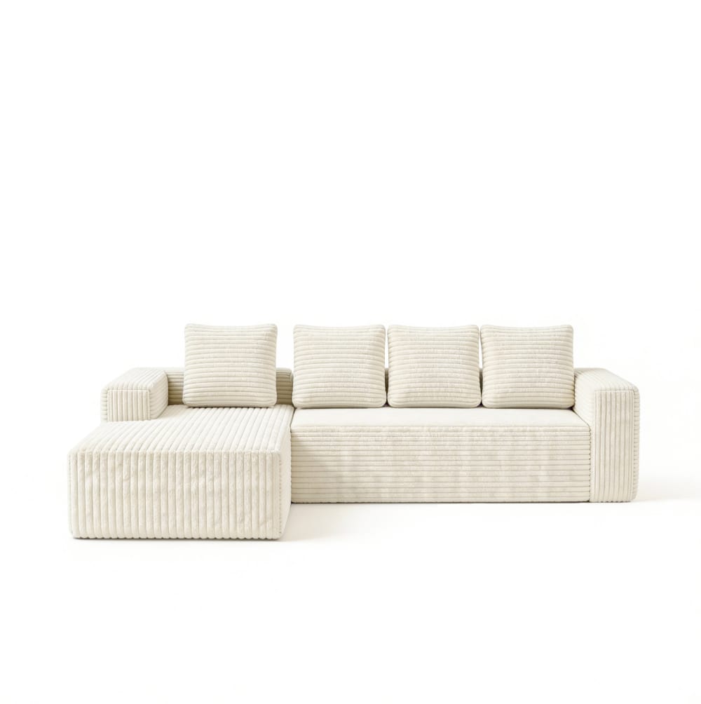 wohnli-moebel-suche-M26188997 Wohnli Möbelsuche - Modulares Sofa aus Cord beige 261x168x58 cm