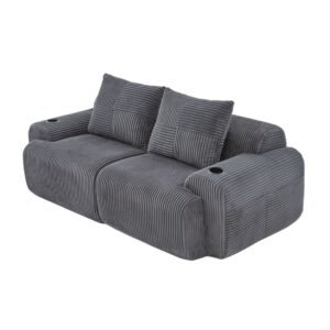 wohnli-moebel-suche-M26189024 Wohnli Möbelsuche - Modulares 2-Sitzer-Sofa aus Cord dunkelgrau