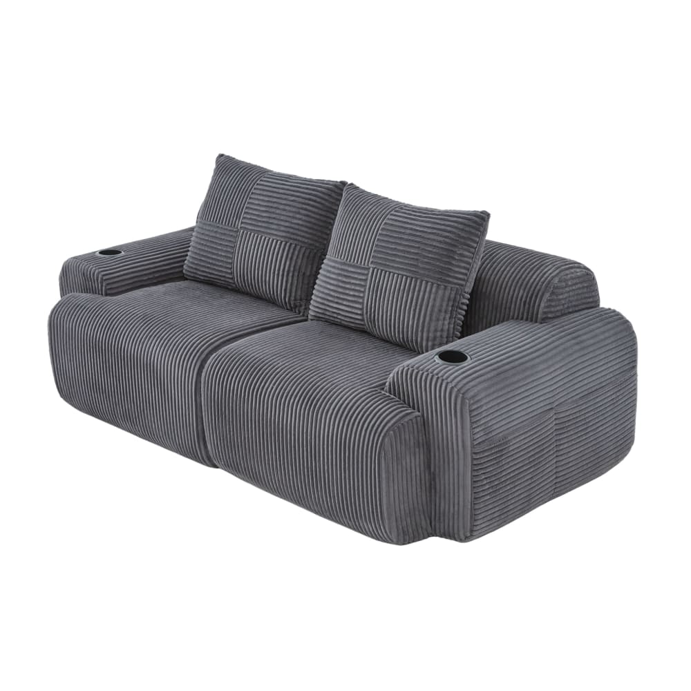 wohnli-moebel-suche-M26189024 Wohnli Möbelsuche - Modulares 2-Sitzer-Sofa aus Cord dunkelgrau