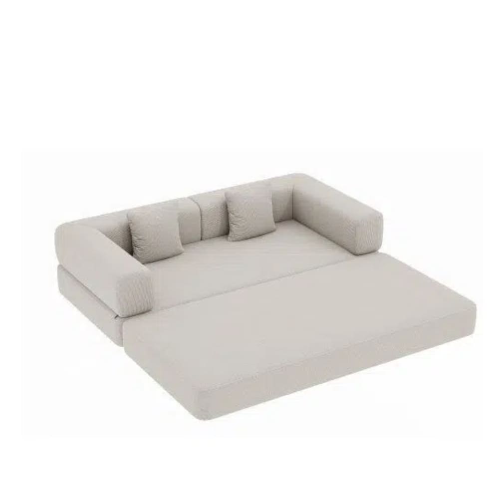 wohnli-moebel-suche-M26189038 Wohnli Möbelsuche - Schlafsofa aus Cordstoff cremeweiß 200x100x70 cm