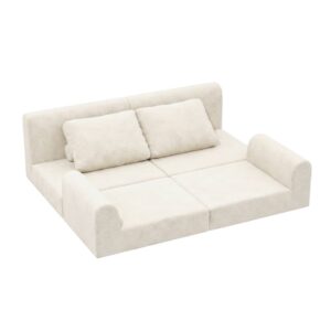 wohnli-moebel-suche-M26189122 Wohnli Möbelsuche - Schlafsessel aus Flanellstoff beige 160x80x78 cm