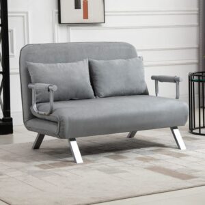 wohnli-moebel-suche-M26189123-1 Schlafsofa aus Polyester hellgrau 111x80x78 cm 111x78x80cm PES - Polyester Grau Hauss Spole Sofas und Sessel Sessel, Poufs und Fußbänke Sessel