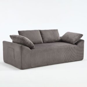 wohnli-moebel-suche-M26189133 Wohnli Möbelsuche - 2-Sitzer Sofa aus Stoff mit Taschen braun grau
