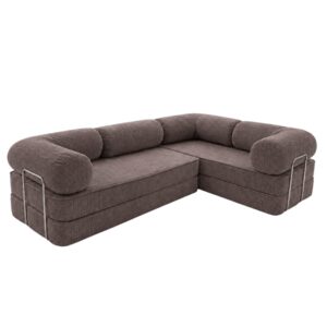 Wohnli Möbelsuche - Modulares Ecksofa Cord 300 x 200 cm Braun