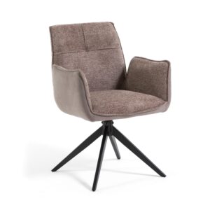 wohnli-moebel-suche-M26189336 Wohnli Möbelsuche - Set aus 2 taupefarbenen Samt-Sesseln mit drehbaren Metallfüßen