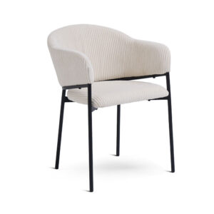 Wohnli Möbelsuche - 2er-Set Sessel aus Cordstoff mit schwarzen Metallbeinen
