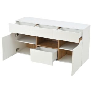 Wohnli Möbelsuche - Wohnzimmer-Sideboard aus Spanplatte mit LED 140 x 40 x 70 cm