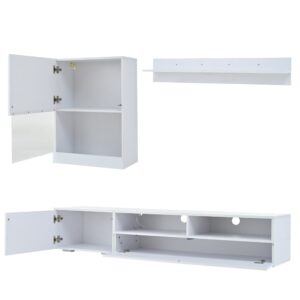 wohnli-moebel-suche-M26189484 Wohnli Möbelsuche - TV-Wohnwand-Set aus Spanplatte mit LED 175 x 39 x 34 cm
