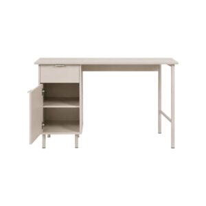 wohnli-moebel-suche-M26189564-1 Schreibtisch mit Metall und Holzdekor 1 Tür beige 120x75x50cm Holz Beige sweeek Möbel Büromöbel Schreibtische