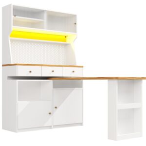 Wohnli Möbelsuche - Kücheninseln aus Spanplatte mit LED-Beleuchtung 137x45x178 cm