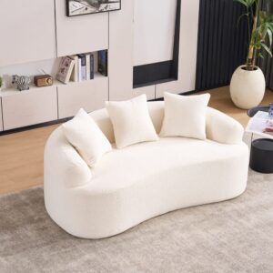 wohnli-moebel-suche-M26190335-1 Modulares 2-Sitzer Sofa aus Chenille Offwhite 153x94x63 cm 153x63x94cm Stoff Weiß Hauss Spole Sofas und Sessel Sofas 2-Sitzer-Sofas & 3-Sitzer-Sofas
