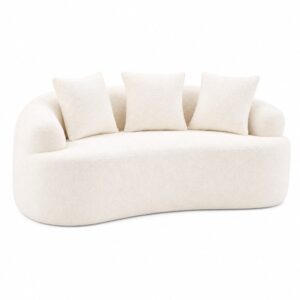 wohnli-moebel-suche-M26190335 Wohnli Möbelsuche - Modulares 2-Sitzer Sofa aus Chenille Offwhite 153x94x63 cm
