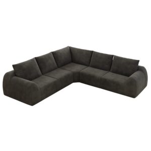 Wohnli Möbelsuche - Sofa aus Chenillestoff dunkelgrau