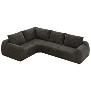 Wohnli Möbelsuche - Sofa aus Chenille-Stoff dunkelgrau