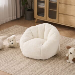 wohnli-moebel-suche-M26190558-1 Kindersitzsack aus Polyester beige mit ergonomischer Rückenlehne 75x52x70cm PES - Polyester Beige Hauss Spole Sofas und Sessel Sessel, Poufs und Fußbänke Sessel