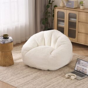 wohnli-moebel-suche-M26190561-1 Lounge Pouf aus Polyester weiß 98x98x60 cm 98x60x98cm PES - Polyester Weiß Hauss Spole Sofas und Sessel Sessel, Poufs und Fußbänke Sessel