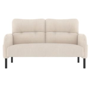 Wohnli Möbelsuche - 2-Sitzer-Sofa aus Cord beige mit Seitentasche