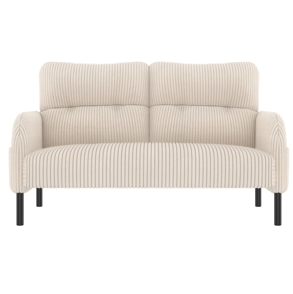 wohnli-moebel-suche-M26190573 Wohnli Möbelsuche - 2-Sitzer-Sofa aus Cord beige mit Seitentasche