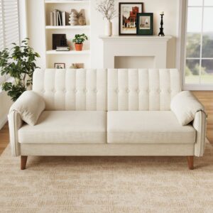 wohnli-moebel-suche-M26190581-1 2-Sitzer-Sofa aus Chenille beige 162x84x79cm Stoff Beige Hauss Spole Sofas und Sessel Sofas 2-Sitzer-Sofas & 3-Sitzer-Sofas