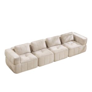 wohnli-moebel-suche-M26190596 Wohnli Möbelsuche - Modulares Sofa 4-Sitzer aus Polyester beige