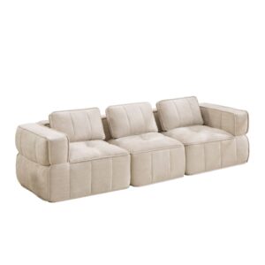 Wohnli Möbelsuche - Modulares 3-Sitzer-Sofa aus Polyester beige