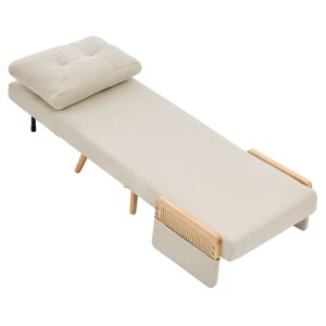 wohnli-moebel-suche-M26190620 Wohnli Möbelsuche - Schlafsessel aus Leinen beige mit Rattan-Armlehnen