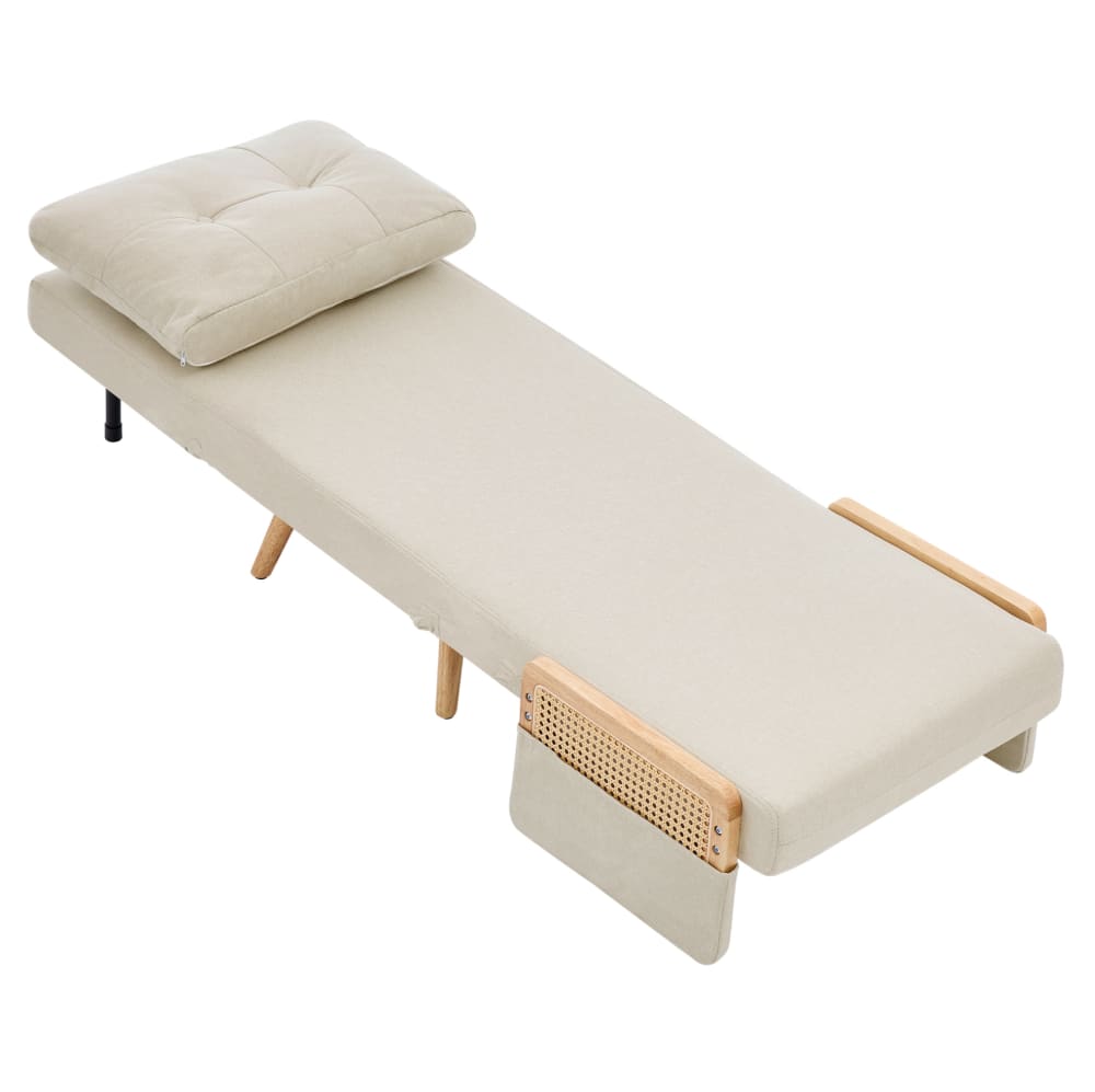 wohnli-moebel-suche-M26190620 Wohnli Möbelsuche - Schlafsessel aus Leinen beige mit Rattan-Armlehnen