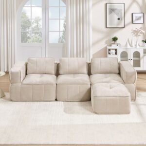 wohnli-moebel-suche-M26190625-1 Modulares Ecksofa ohne Rahmen aus Polyester beige 271x67x162cm PES - Polyester Beige Hauss Spole Sofas und Sessel Sofas Modulare Sofas