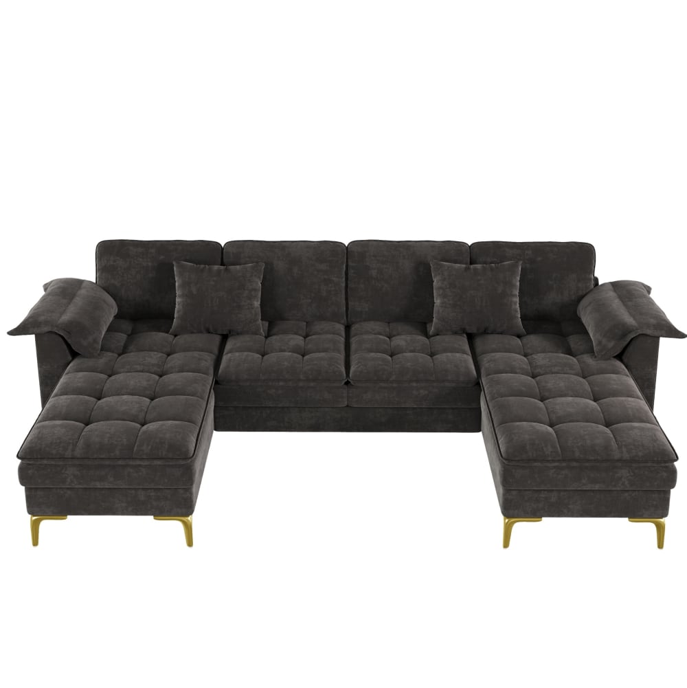 wohnli-moebel-suche-M26190683 Wohnli Möbelsuche - Modulares Ecksofa aus Chenille Grau 262x134x86 cm
