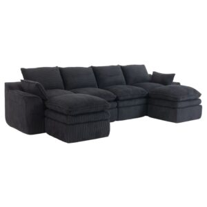 Wohnli Möbelsuche - Sofa aus Cordstoff schwarz