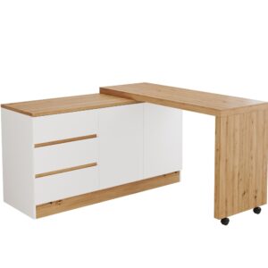wohnli-moebel-suche-M26190888 Wohnli Möbelsuche - Drehbarer Klapptisch mit 3 Schubladen