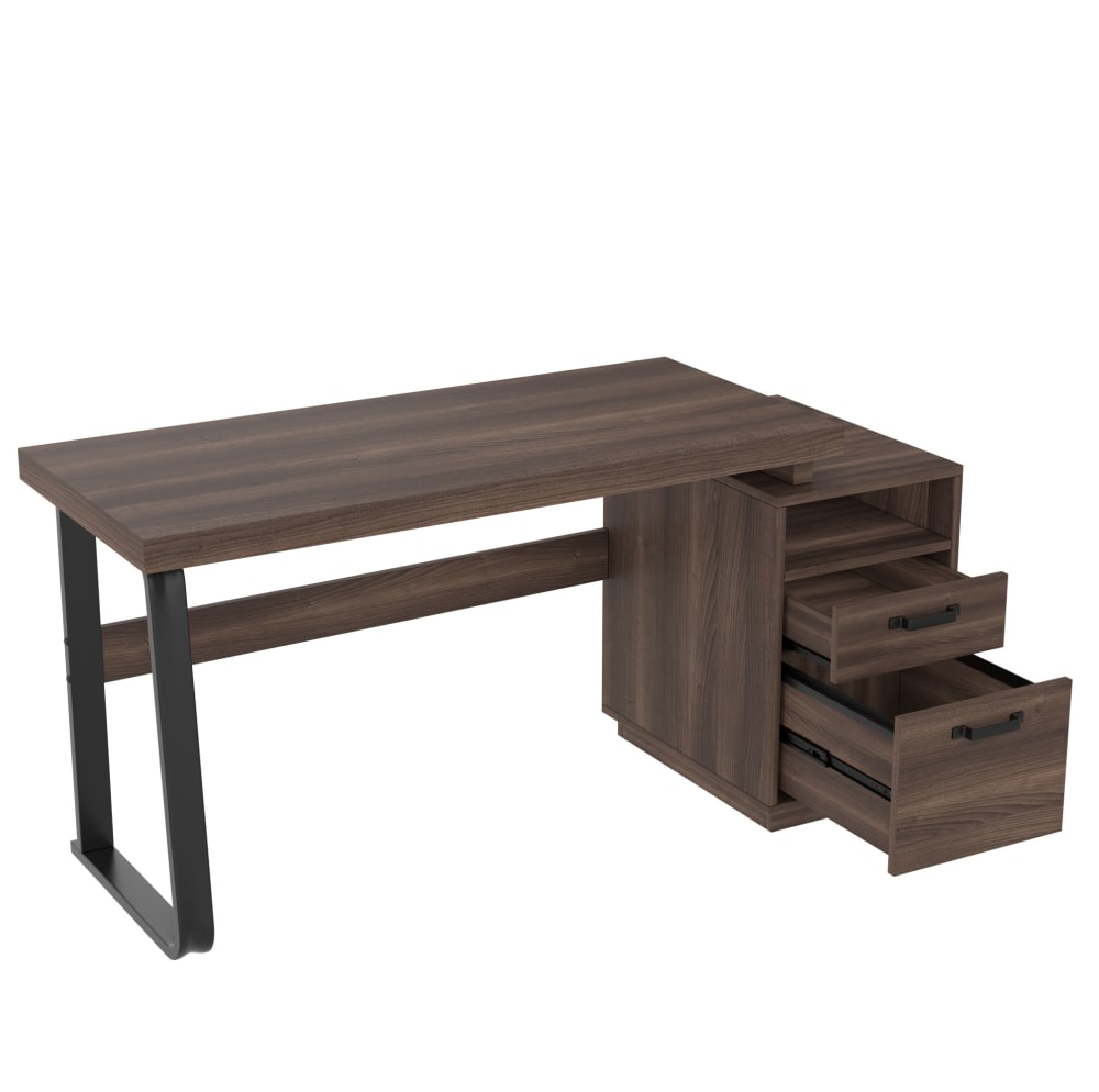 wohnli-moebel-suche-M26190893 Wohnli Möbelsuche - Schreibtisch mit Ablagefächern und Schublade 161x54x76.3 cm Braun