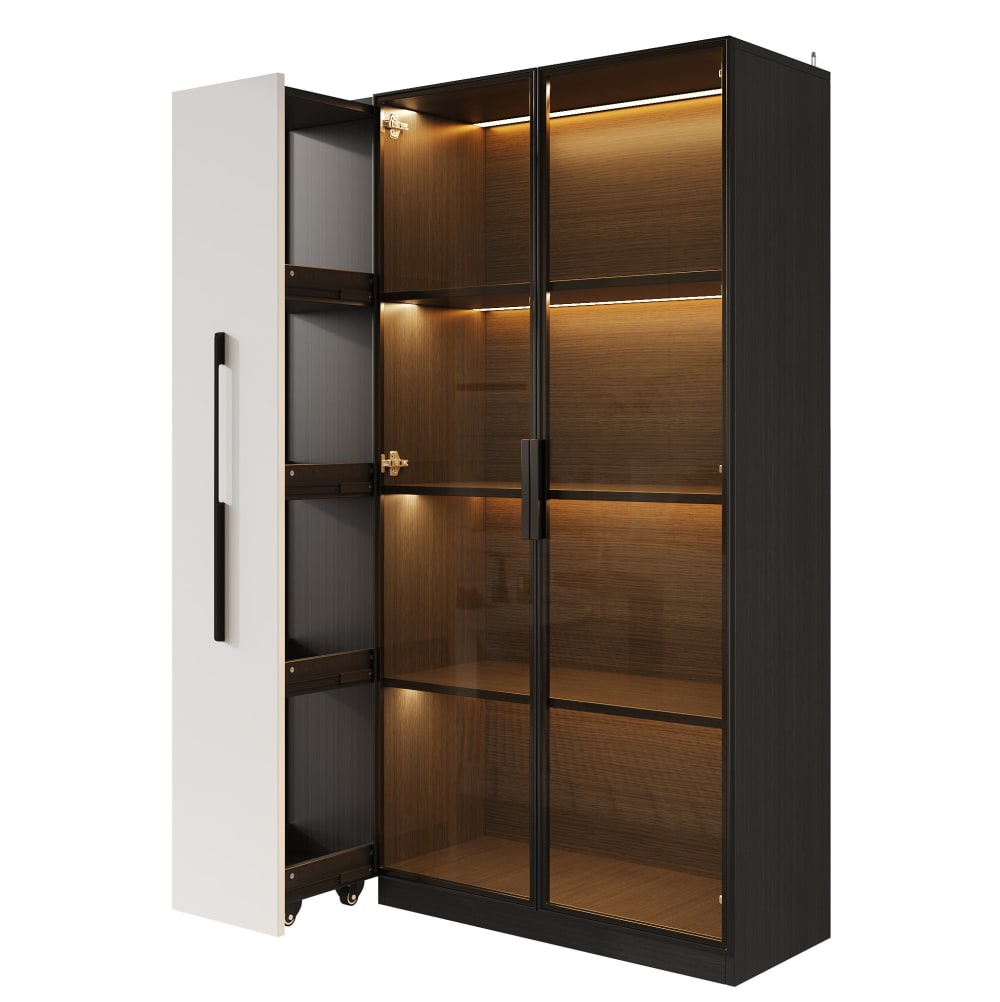 wohnli-moebel-suche-M26190955 Wohnli Möbelsuche - LED-Glasvitrine mit Seitenauszug