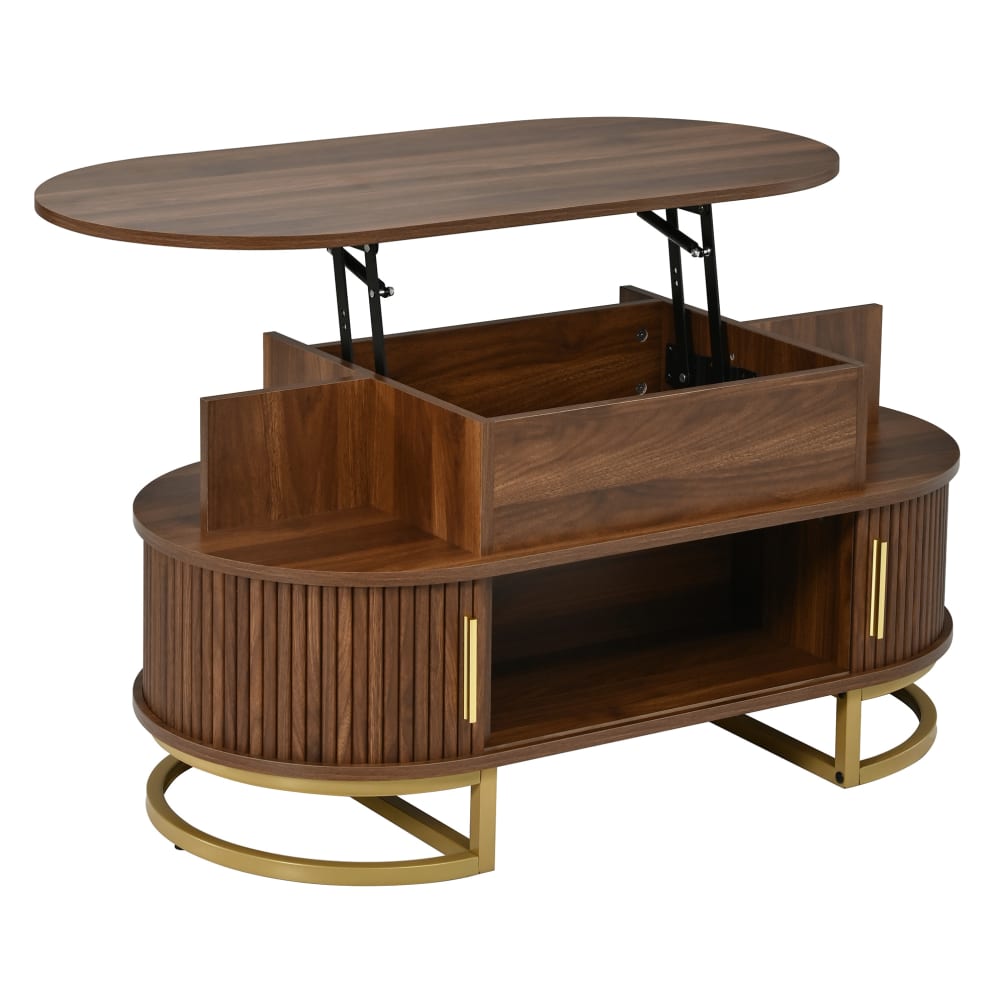wohnli-moebel-suche-M26190983 Wohnli Möbelsuche - Ovaler Couchtisch höhenverstellbar mit Stauraum