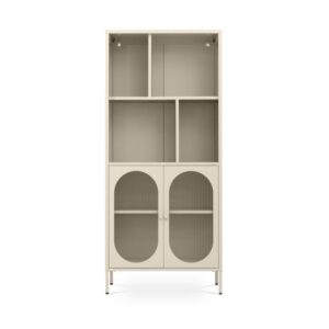 Wohnli Möbelsuche - Bücherregal Industriell Metall Beige H180 cm