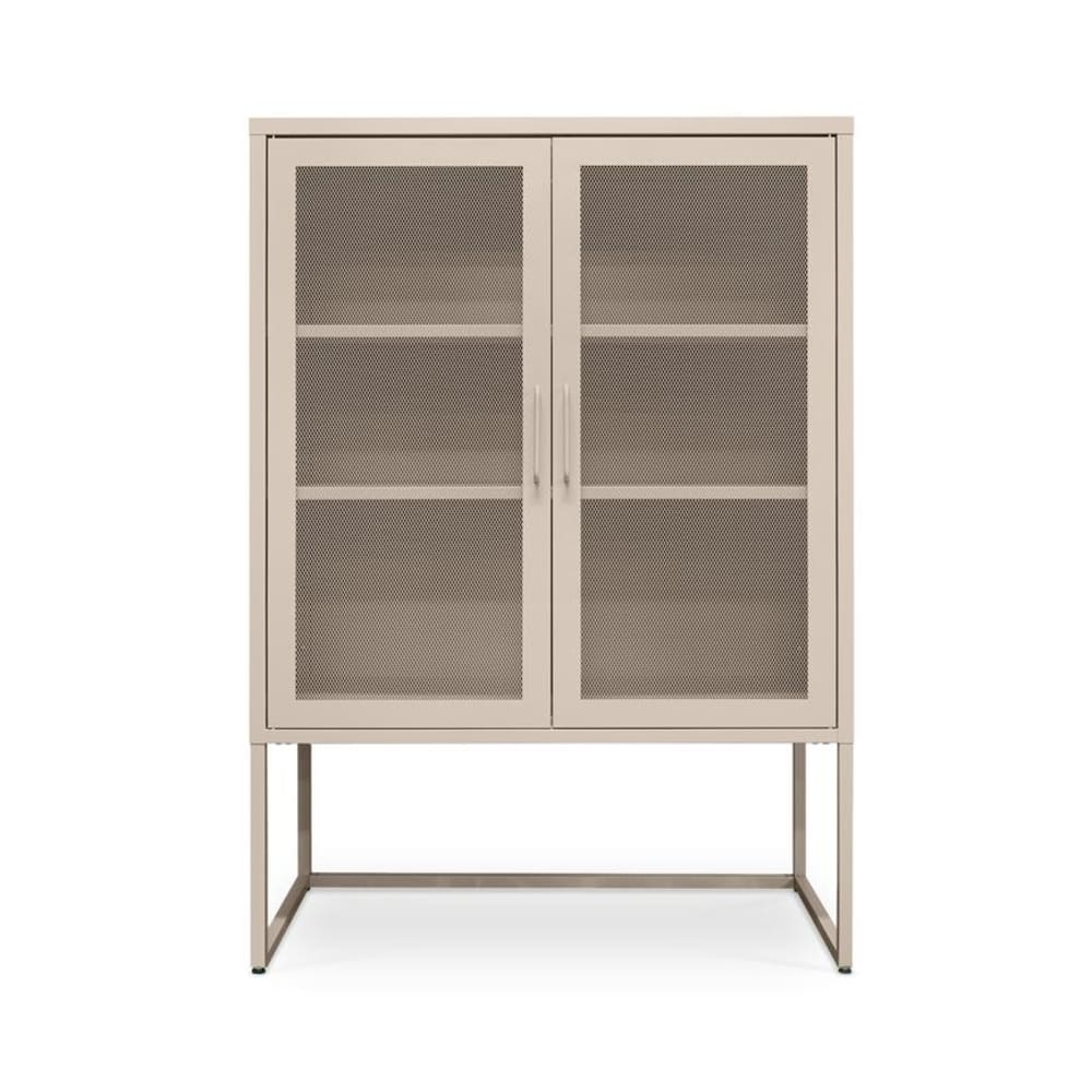 Wohnli Möbelsuche - Highboard Industriell Metall Beige H.120cm