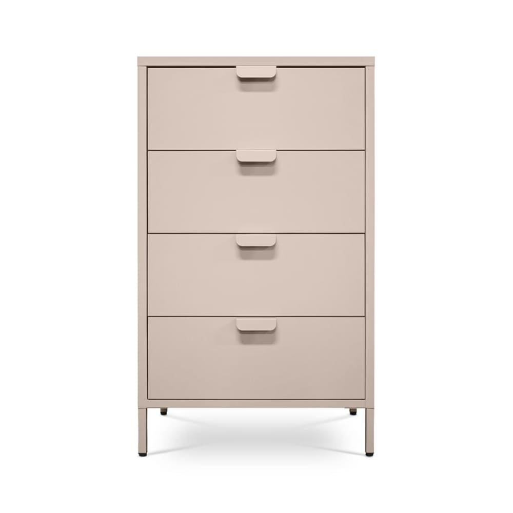 wohnli-moebel-suche-M26191289 Wohnli Möbelsuche - Kommode Industriell Metall Beige B.60cm 4 Schubladen