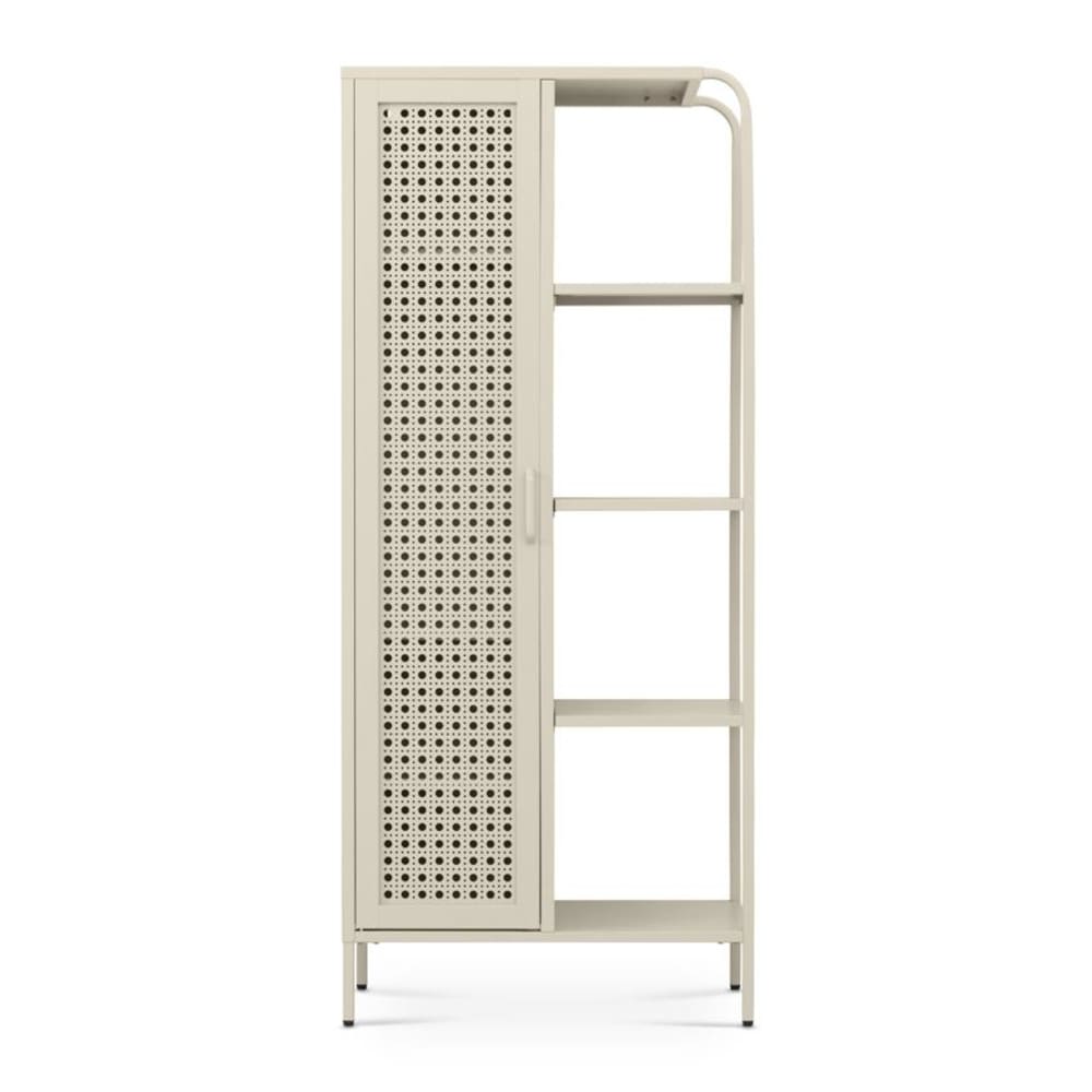 wohnli-moebel-suche-M26191291 Wohnli Möbelsuche - Regal Industriell Gitter Metall Beige 1 Tür 4 Fächer