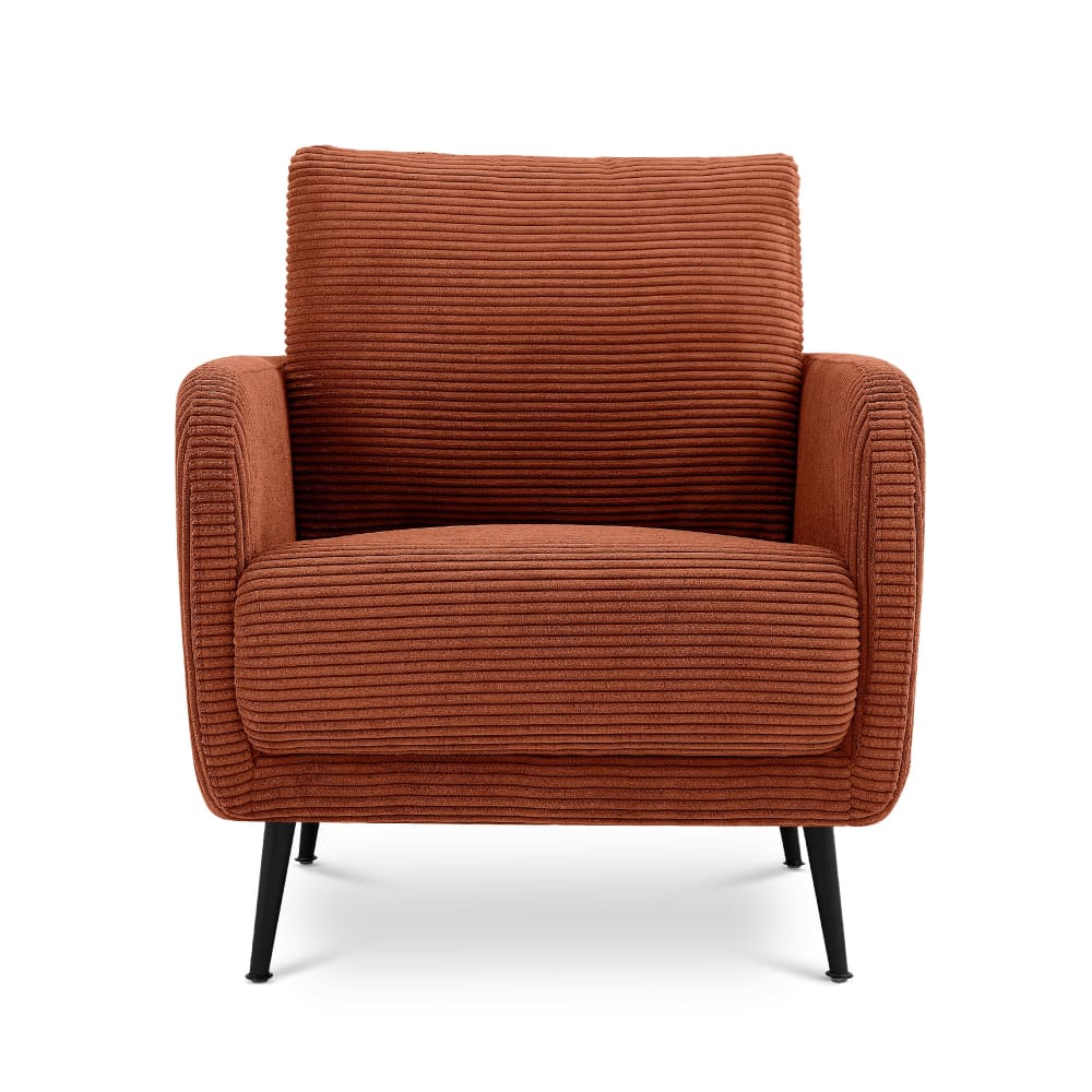 Wohnli Möbelsuche - Sessel Design Cordsamt Terracotta