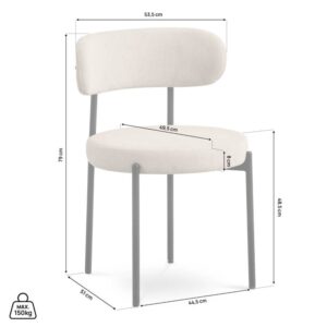wohnli-moebel-suche-M26191310-1 2er-Set Stühle Gepolstert Cord Beige 45x79x54cm PES - Polyester Beige SICAAN Möbel Esszimmermöbel Stühle